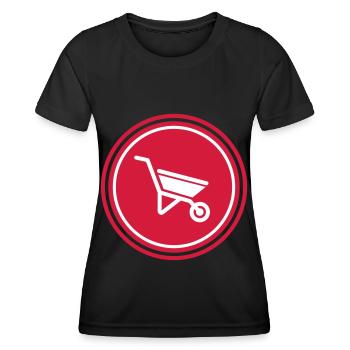 Symbole de brouette - T-shirt sport Femme - noir - Devant - AI Model Female 172 light (172cm)