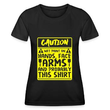 Pinceau Artisan - T-shirt sport Femme - noir - Devant - AI Model Female 172 light (172cm)