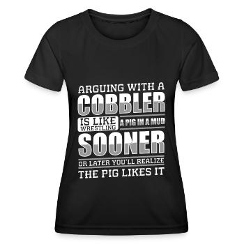 Cordonnier Bottes de travail Cordonnier - T-shirt sport Femme - noir - Devant - AI Model Female 172 light (172cm)