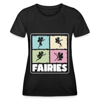 Fairy Sister Fairies - Women's Functional T-Shirt - black - Front - AI Model Female 172 light (172cm)