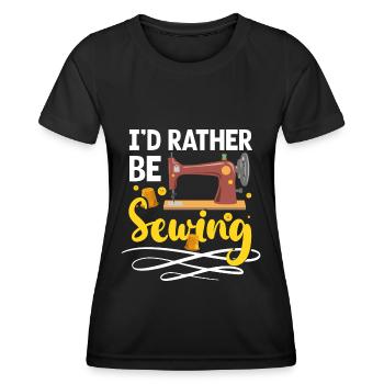 Schneiderin Nadel Stricken Maßschneider - Frauen Funktions-T-Shirt - Schwarz - Vorne - AI Model Female 172 light (172cm)