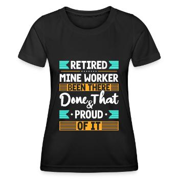 Miner Occupation Mining - Women's Functional T-Shirt - black - Front - AI Model Female 172 light (172cm)