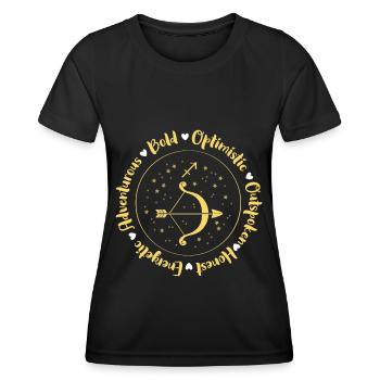 Sternzeichen Aberglaube Geburtsmonat - Frauen Funktions-T-Shirt - Schwarz - Vorne - AI Model Female 172 light (172cm)