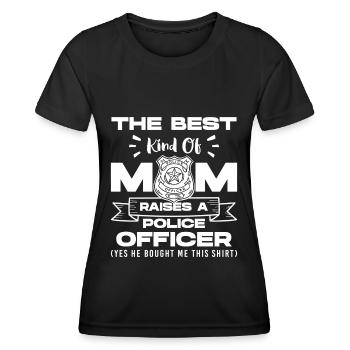 police law enforcement crime order - Women's Functional T-Shirt - black - Front - AI Model Female 172 light (172cm)