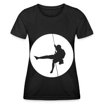 Mond - Klettern - (2) - Frauen Funktions-T-Shirt - Schwarz - Vorne - AI Model Female 172 light (172cm)