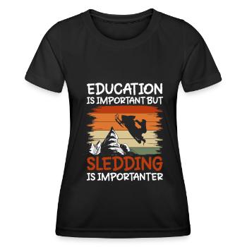 Sledge Winter Sports - Women's Functional T-Shirt - black - Front - AI Model Female 172 light (172cm)