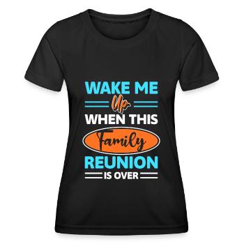 Regroupement familial Fête des membres de la famille - T-shirt sport Femme - noir - Devant - AI Model Female 172 light (172cm)