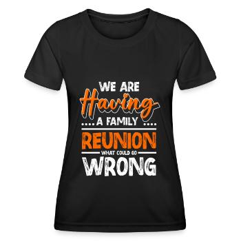 Family reunion Family holiday - Women's Functional T-Shirt - black - Front - AI Model Female 172 light (172cm)