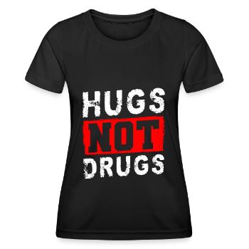 Addiction drogues tabac - T-shirt sport Femme - noir - Devant - AI Model Female 172 light (172cm)