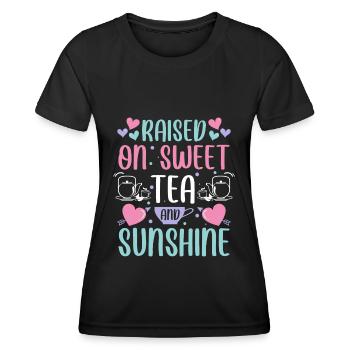 Tea Drinkers Tea Bags Tea Lovers - Women's Functional T-Shirt - black - Front - AI Model Female 172 light (172cm)