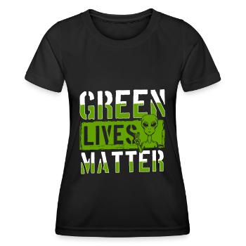 Invasion extraterrestre science-fiction - T-shirt sport Femme - noir - Devant - AI Model Female 172 light (172cm)