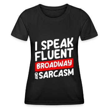 Schauspieler Probe Theaterstück Oper - Frauen Funktions-T-Shirt - Schwarz - Vorne - AI Model Female 172 light (172cm)