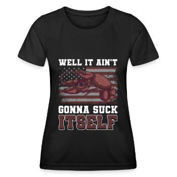 Restaurant Grill Spécialités - T-shirt sport Femme - noir - Devant - AI Model Female 172 light (172cm)