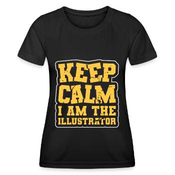 Designerin Gestalter Zeichnen - Frauen Funktions-T-Shirt - Schwarz - Vorne - AI Model Female 172 light (172cm)