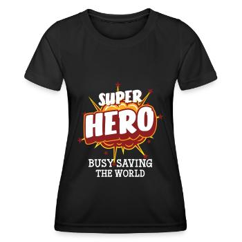 Alltagsheld Helden Lebensretter Beruf - Frauen Funktions-T-Shirt - Schwarz - Vorne - AI Model Female 172 light (172cm)