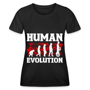 Transport en scooter Activités de loisirs - T-shirt sport Femme - noir - Devant - AI Model Female 172 light (172cm)