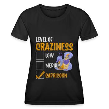 Élément Capricorne Superstition terrestre - T-shirt sport Femme - noir - Devant - AI Model Female 172 light (172cm)