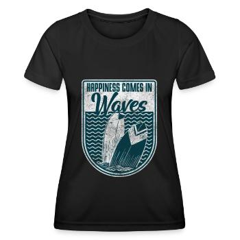 Surfer Surferboy Windsurfer - Frauen Funktions-T-Shirt - Schwarz - Vorne - AI Model Female 172 light (172cm)