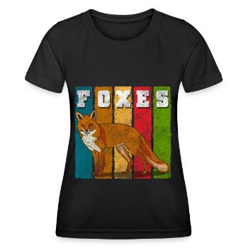 Forest Foxtail Red Fox - Women's Functional T-Shirt - black - Front - AI Model Female 172 light (172cm)