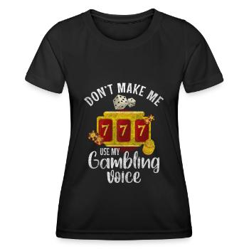 Dépendance au jeu de casino - T-shirt sport Femme - noir - Devant - AI Model Female 172 light (172cm)
