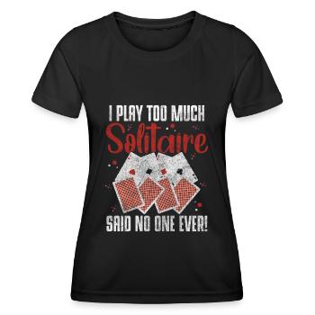 Jeu de cartes Jeu de cartes Spades - T-shirt sport Femme - noir - Devant - AI Model Female 172 light (172cm)