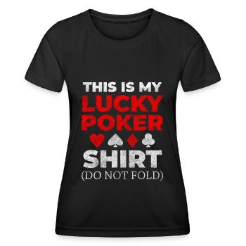 Ace Card Game Double Head All In - T-shirt sport Femme - noir - Devant - AI Model Female 172 light (172cm)