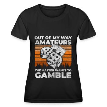 Jeu de cartes - T-shirt sport Femme - noir - Devant - AI Model Female 172 light (172cm)