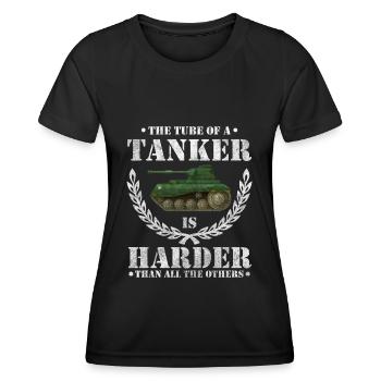 Krieg Panzerkampfwagen Kampffahrzeug Bundeswehr - Frauen Funktions-T-Shirt - Schwarz - Vorne - AI Model Female 172 light (172cm)
