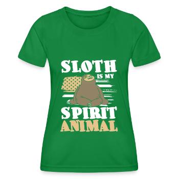 Faul Abhängen Faultiere Süß - Frauen Funktions-T-Shirt - Kelly Green - Vorne - AI Model Female 172 dark (172cm)