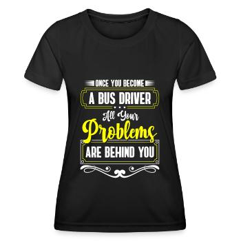 Fahrer busfahrerin - Frauen Funktions-T-Shirt - Schwarz - Vorne - AI Model Female 172 light (172cm)