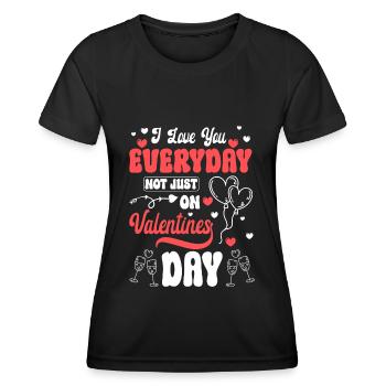 Love Heart Big Love - Women's Functional T-Shirt - black - Front - AI Model Female 172 light (172cm)