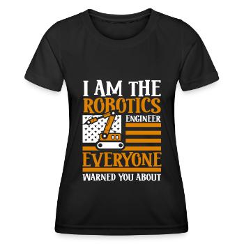Maschine Zahnrad Ingenieur Techniker - Frauen Funktions-T-Shirt - Schwarz - Vorne - AI Model Female 172 light (172cm)