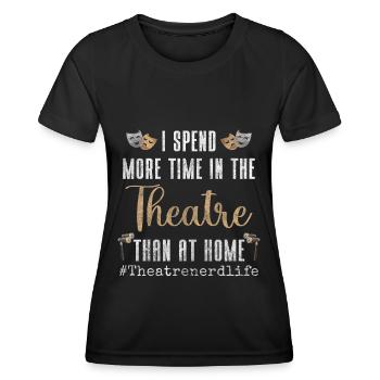 Theater Schauspielerin Probe - Frauen Funktions-T-Shirt - Schwarz - Vorne - AI Model Female 172 light (172cm)