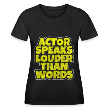 Schauspieler Schauspielerin Theaterfreund Kulisse - Frauen Funktions-T-Shirt - Schwarz - Vorne - AI Model Female 172 light (172cm)