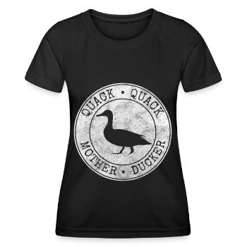 Entchen Vogel Schnabel Natur - Frauen Funktions-T-Shirt - Schwarz - Vorne - AI Model Female 172 light (172cm)