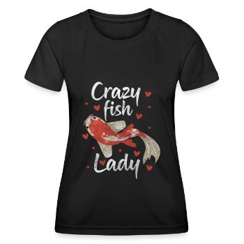Fish Pet Ornamental Fish - Women's Functional T-Shirt - black - Front - AI Model Female 172 light (172cm)