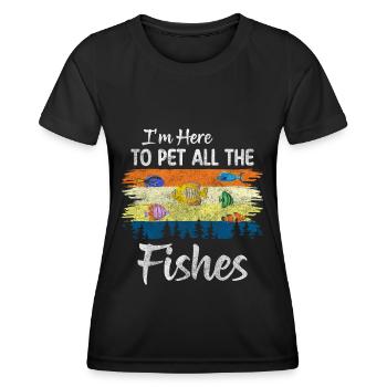Aquarium Haustiere Meeresbewohner - Frauen Funktions-T-Shirt - Schwarz - Vorne - AI Model Female 172 light (172cm)
