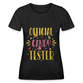 Tartelettes à grignoter Chocolate Sweet Cats - T-shirt sport Femme - noir - Devant - AI Model Female 172 light (172cm)