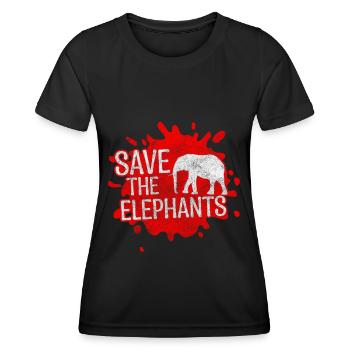Défenseurs des droits des animaux Sauveteurs d’animaux Protection de l’environnement - T-shirt sport Femme - noir - Devant - AI Model Female 172 light (172cm)