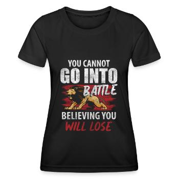 Danger de chasse du roi Grace - T-shirt sport Femme - noir - Devant - AI Model Female 172 light (172cm)