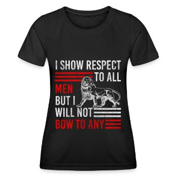 König Mut Wildnis - Frauen Funktions-T-Shirt - Schwarz - Vorne - AI Model Female 172 light (172cm)