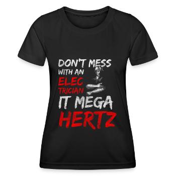 Électricien Homme Haute Tension - T-shirt sport Femme - noir - Devant - AI Model Female 172 light (172cm)