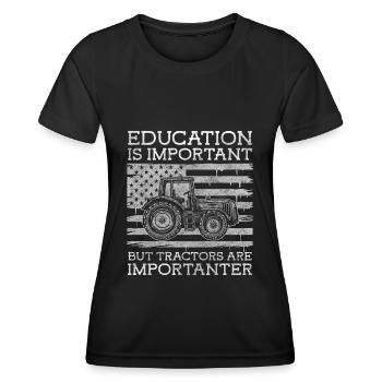 Agriculture Récolte agricole - T-shirt sport Femme - noir - Devant - AI Model Female 172 light (172cm)