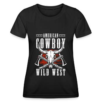 Cowboy Bandit USA - Women's Functional T-Shirt - black - Front - AI Model Female 172 light (172cm)