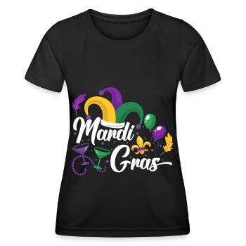 Mardi Gras Nouvelle-Orléans Mardi - T-shirt sport Femme - noir - Devant - AI Model Female 172 light (172cm)