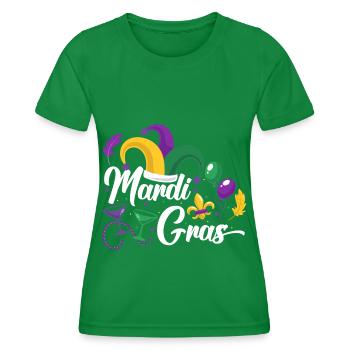 Mardi Gras Nouvelle-Orléans Mardi - T-shirt sport Femme - vert - Devant - AI Model Female 172 dark (172cm)