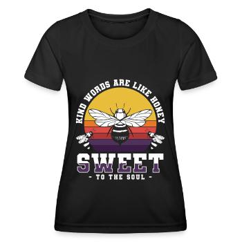 Honey, bees, insects - Women's Functional T-Shirt - black - Front - AI Model Female 172 light (172cm)