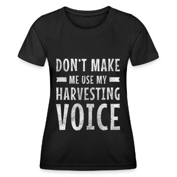 Récolter des légumes tracteurs agricoles - T-shirt sport Femme - noir - Devant - AI Model Female 172 light (172cm)