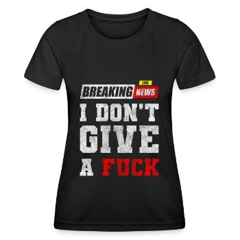 Kein Interesse Gleichgültigkeit - Frauen Funktions-T-Shirt - Schwarz - Vorne - AI Model Female 172 light (172cm)