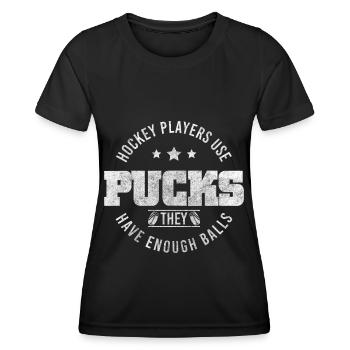 Ice Hockey Skates Goal Team - Women's Functional T-Shirt - black - Front - AI Model Female 172 light (172cm)